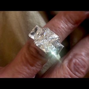 Judith Ripka .Gorgeous princess cut ring.